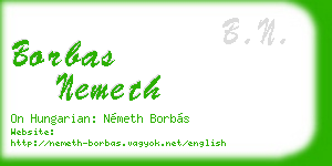borbas nemeth business card